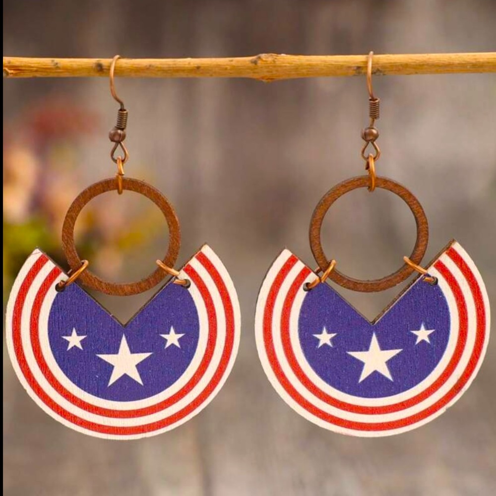 Red, White, and Blue Patriotic Earrings